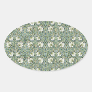 Pimpernel von William Morris Ovaler Aufkleber