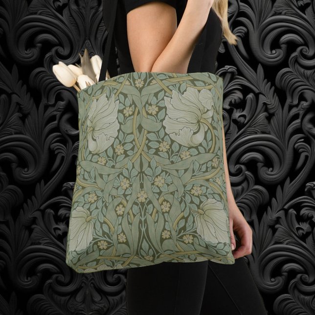 Pimpernel von William Morris Vintag Floral Textile (Pimpernel by William Morris Vintage Floral Textile All-Over-Print Tote Bag)