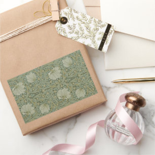 Pimpernel von William Morris Vintage-Blumenstoff Rechteckiger Aufkleber
