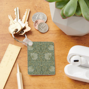 Pimpernel von William Morris Vintage-Blumenstoff Schlüsselanhänger