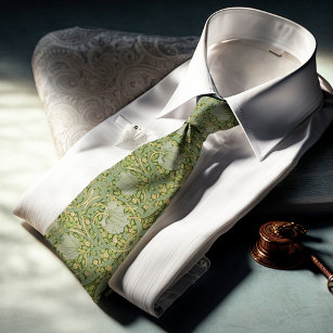 Pimpernel William Morris Green Gold Pattern Krawatte