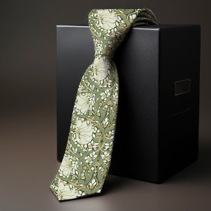 Pimpernel William Morris Grüner Vintage-Muster Krawatte