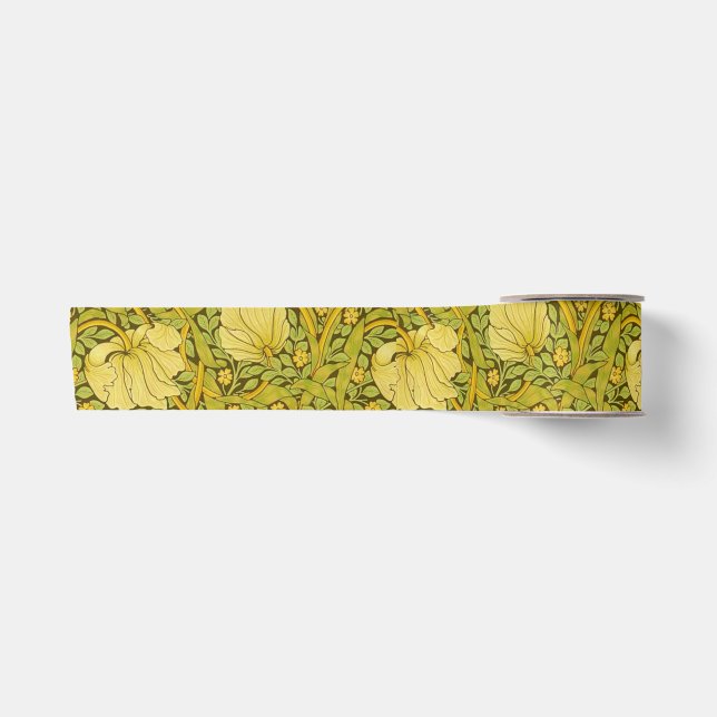 Pimpernel William Morris Pattern Vintag Satinband (Vorderseite)