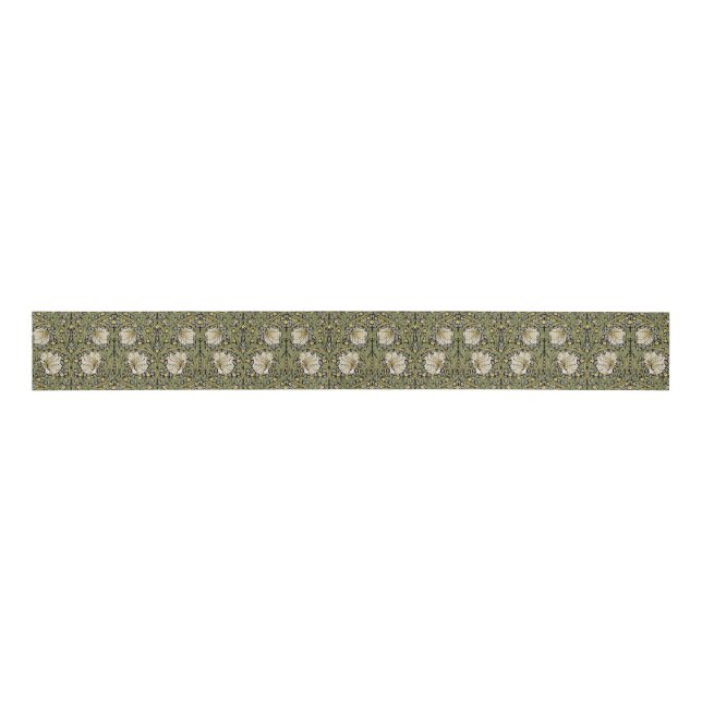 Pimpernel William Morris - SAGE Olive Grosgrain Ri Ripsband (Vorderseite)