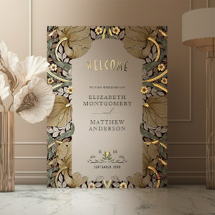 Pimpernel William Morris Wedding Welcome Sign Foliendrucke