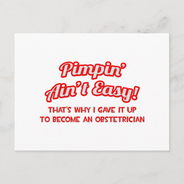 Pimpin' Ain't Easy .. Obstmacherin Postkarte (Vorderseite)