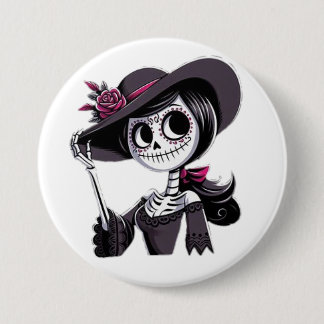 PIN catrina mujer Button