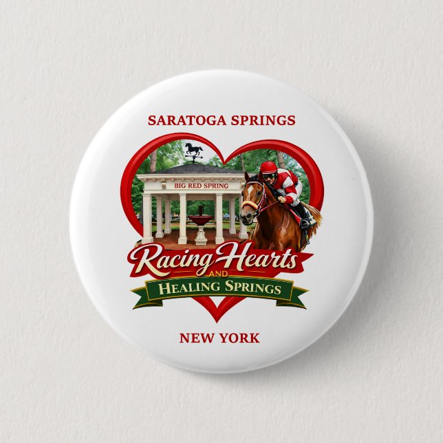 Pin - Racing Hearts and Healing Springs Button (Vorderseite)