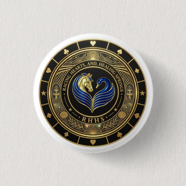 Pin - Racing Hearts und Healing Springs Button (Vorderseite)