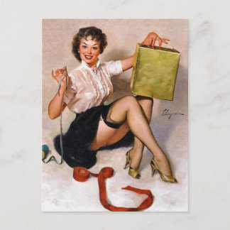 Pin-Up-Geschenkverpackung Postkarte