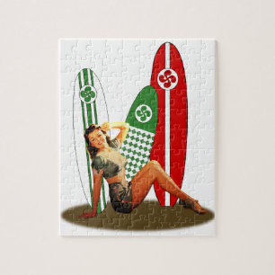 Pin-up-Girl baskisch Frankreich Puzzle