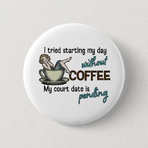Pin-up Girl Kaffee Button