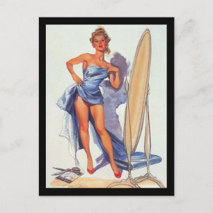 Pin-Up-Girl Postkarte aus den 1950er Jahren