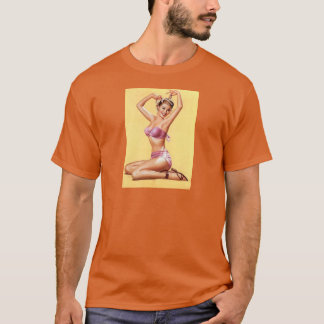 Pin-Up-Girl World War 2 Stil Nasenkunst Vintage T-Shirt