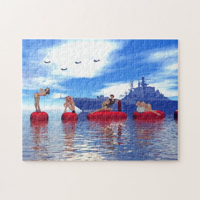 Pin-up Mädchen Puzzle (Horizontal)
