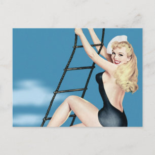 Pin-Up-Postkarte Postkarte