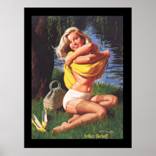 Pin-Up-Surferin 2 Vintage Poster