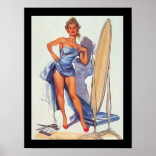 Pin-Up-Surferin-Vintage-Poster Poster