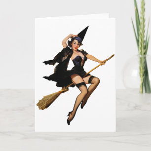 Pin-Up Witch Karte