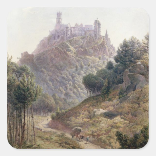 'Pina Cintra', Summer Zuhause of the King of Portu Quadratischer Aufkleber (Vorderseite)