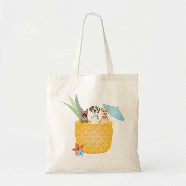 Pina Colada Ananas Hunde Tragetasche (Vorne)