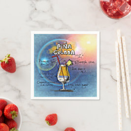 Pina Colada Cocktail (#5 von 12 Sets zur Zubereitu Serviette