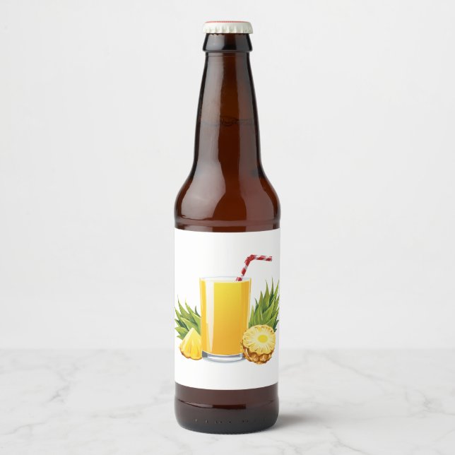Pina Colada Cocktail Bierflaschenetikett (Vorderseite)
