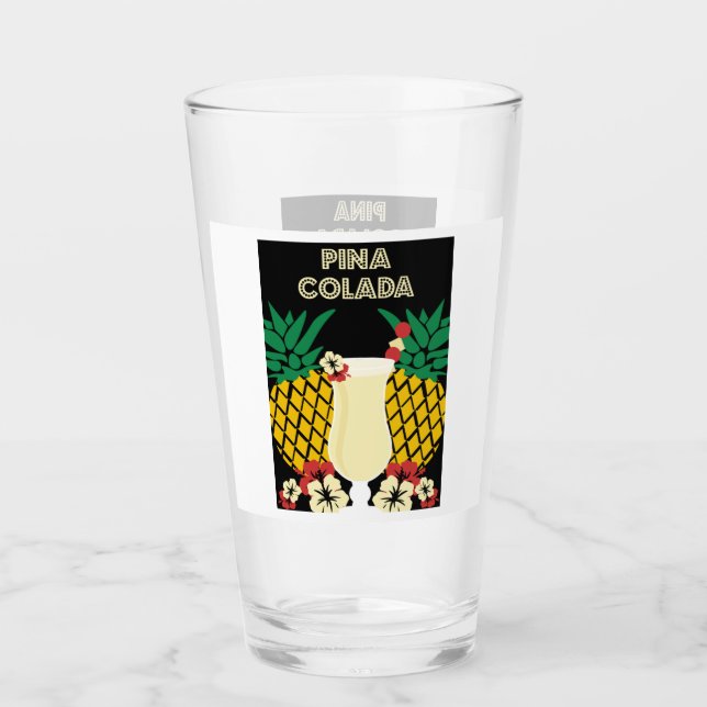 Piña Colada Cocktail Drink Glas (Vorderseite)
