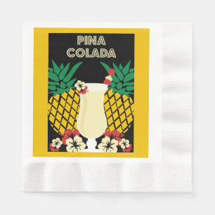 Piña Colada Cocktail Drink Serviette