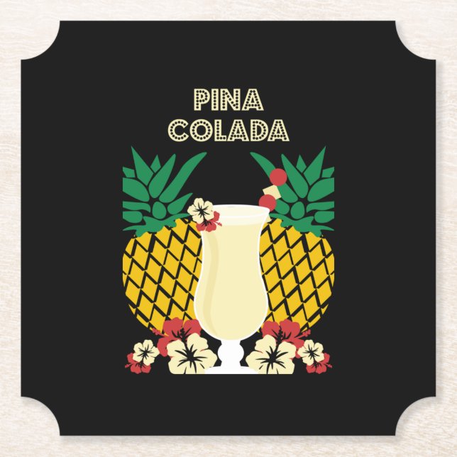 Piña Colada Cocktail Drink Untersetzer (Vorderseite)