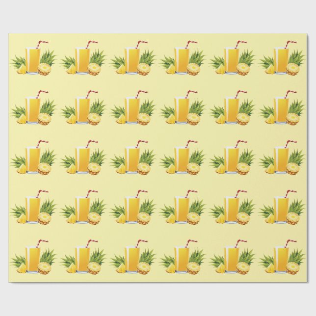 Pina Colada Cocktail Geschenkpapier (Flach)