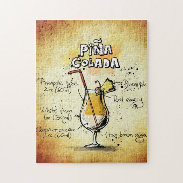 Pina Colada Cocktail Jigsaw Puzzle (Vertikal)