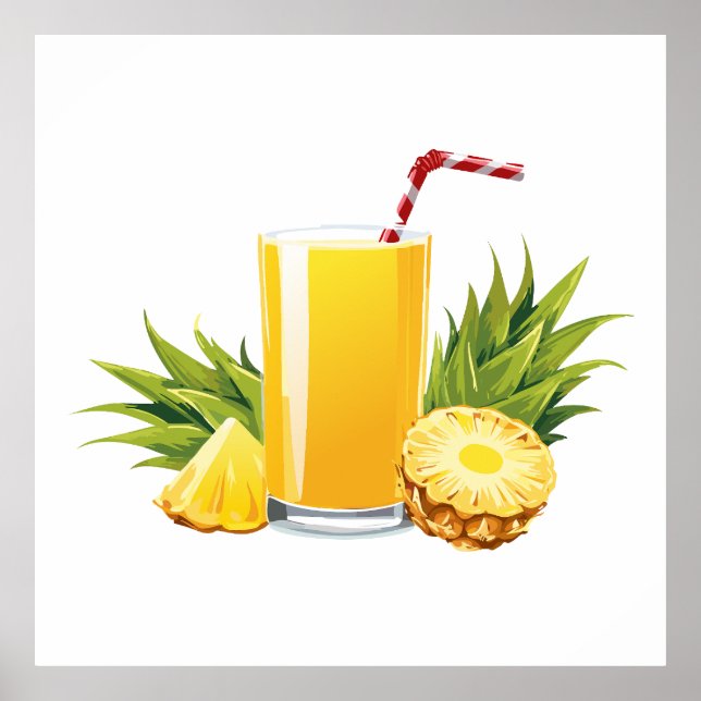 Pina Colada Cocktail Poster (Vorne)