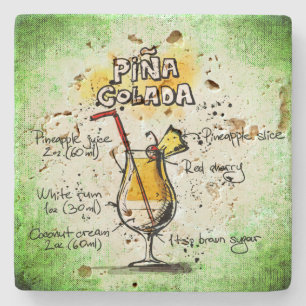 Pina Colada Drink Rezept Steinuntersetzer
