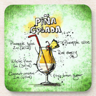 Pina Colada Drink Rezept Untersetzer