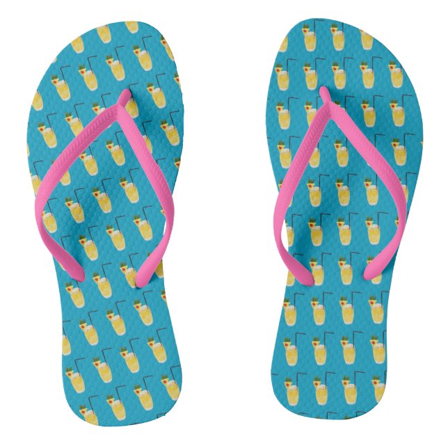 Pina Colada fröhliche Flip Flops (Fußbett)