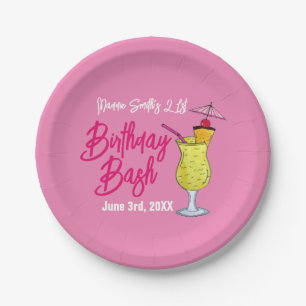 Piña Colada Puerto Rico Ananas Cocktail Party Pappteller