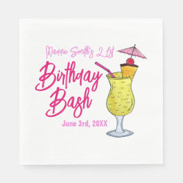 Piña Colada Puerto Rico Ananas Cocktail Party Serviette