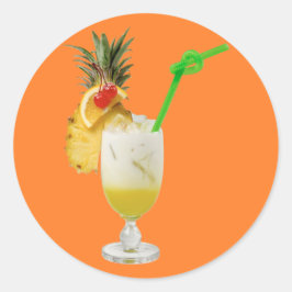 Pina Colada Runder Aufkleber