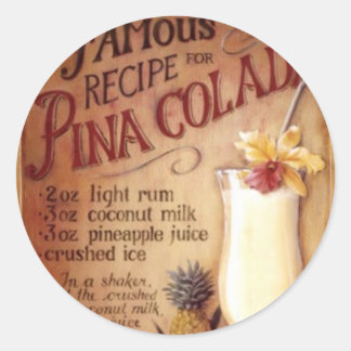 Pina Colada Runder Aufkleber