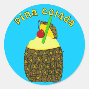 Pina Colada Runder Aufkleber