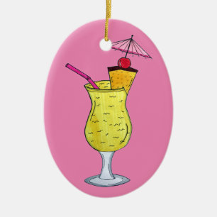 Pina Piña Colada Puerto Rico Ananas Cocktail Keramik Ornament