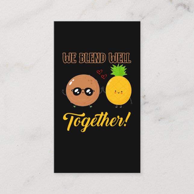 Pinacoloda Cocktail Ananas Coconut Hawaii Visitenkarte (Vorderseite)