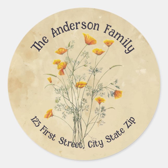 Pinacoteca comunale Casa Rusca Wildblumen Runder Aufkleber (Vorderseite)