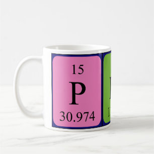 Pinar Namen-Tasse periodischer Tabelle Kaffeetasse