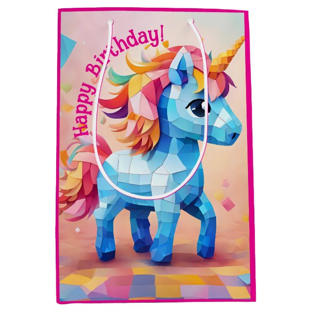 Pinata Birthday Mittlere Geschenktüte (Vorderseite)