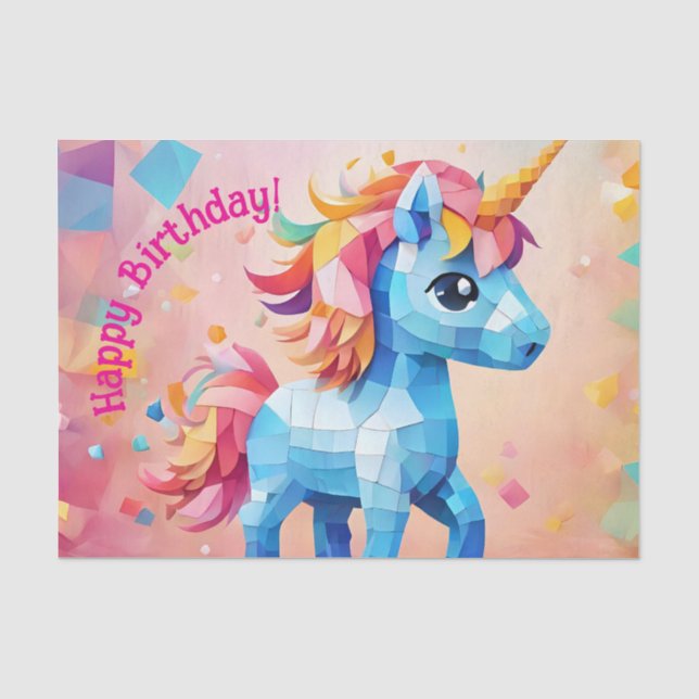 Pinata Birthday Seidenpapier (Vorderseite)