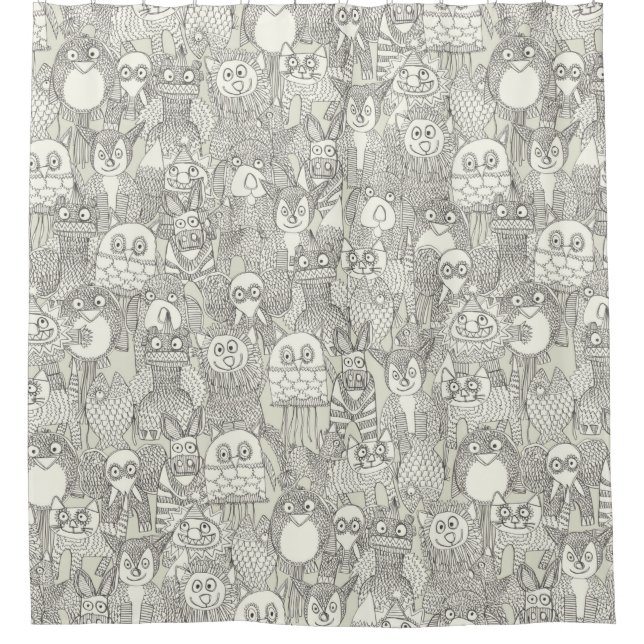 Pinatas-Elfenbein Duschvorhang (Vorderseite)