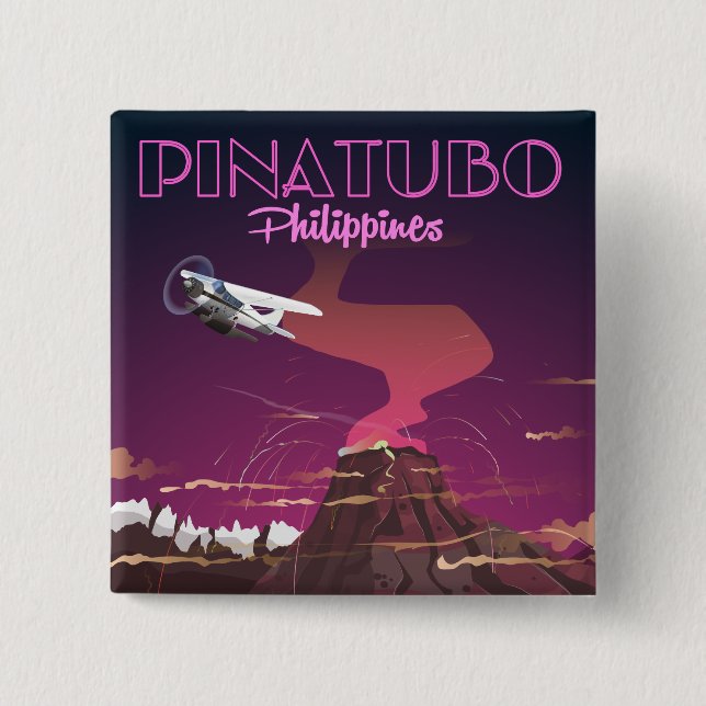 Pinatubo, Philippinen Button (Vorderseite)