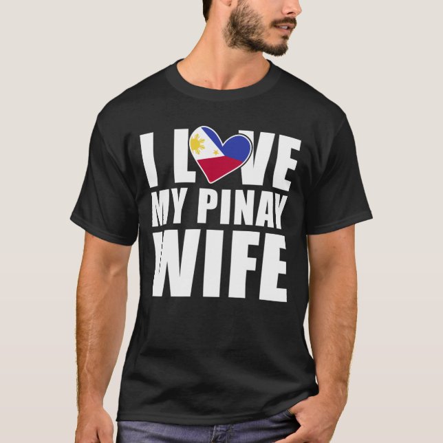 Pinay Ehefrau Philippinen Liebe Proud Husband T-Shirt (Vorderseite)
